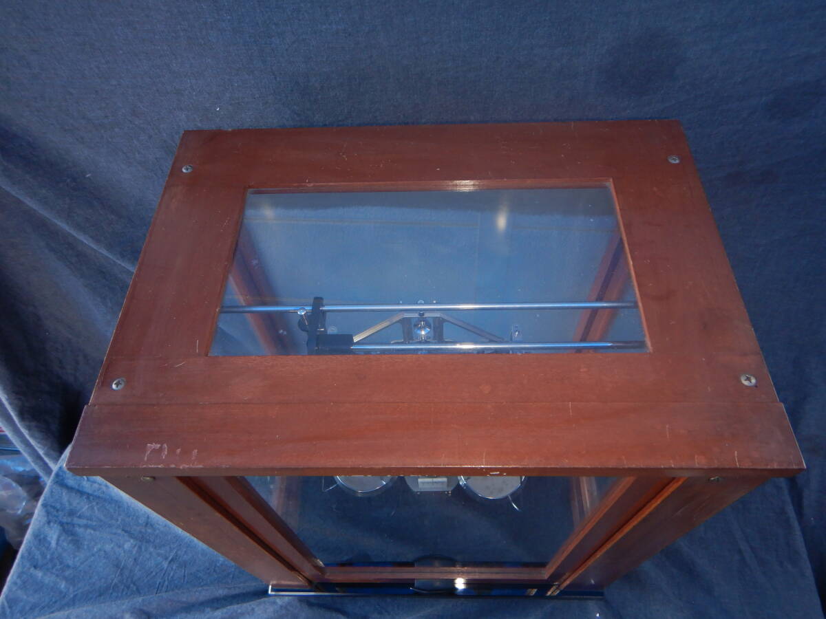 SK 昭和レトロ 化学天秤 上皿天秤 ガラスケース 分銅付き 村上衡器