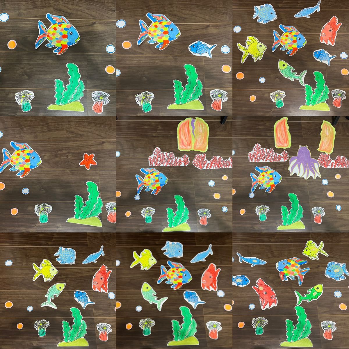 うみのいきもの にじいろのさかな ブラックシアター パネルシアター