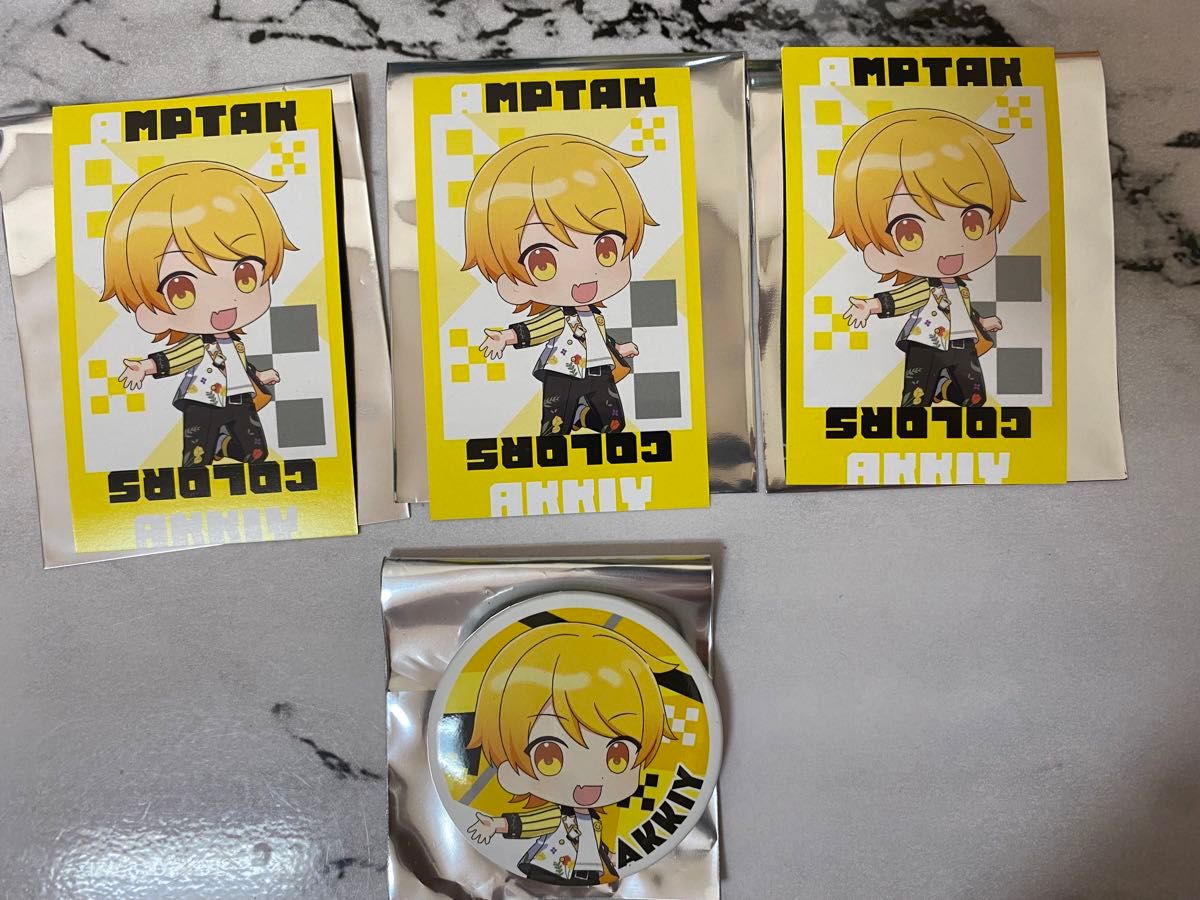 AMPTAK アンプタック あっきぃ からつけあっきぃ 缶バッチ 等身 缶