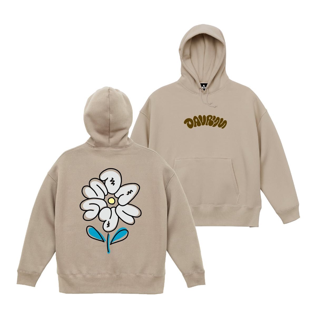 davryu パーカー M サイズ davryu flower Big HOODIE パーカー BE