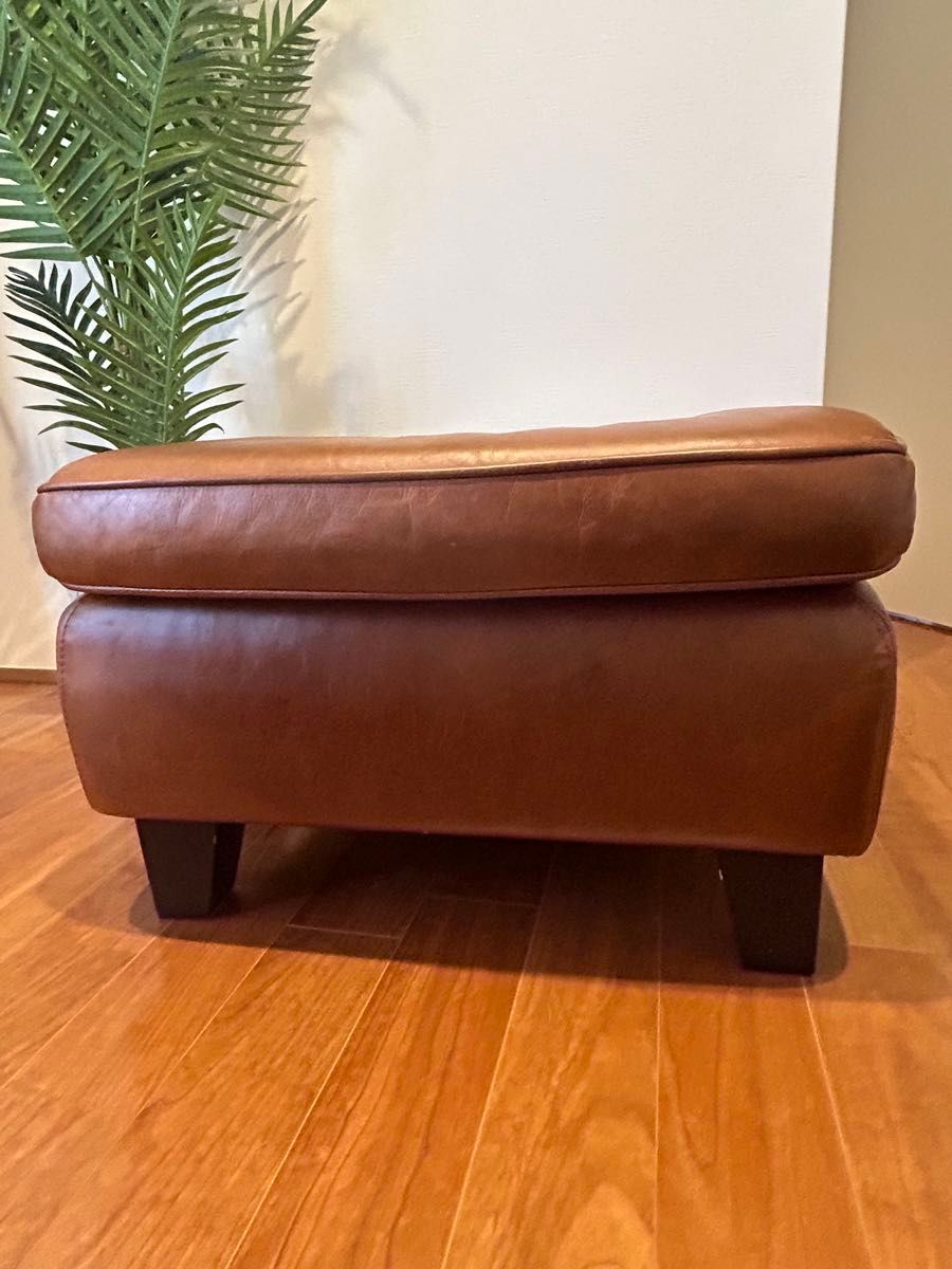 ACTUS スツール オットマン 本革 無垢材 レザー 足置き five by five