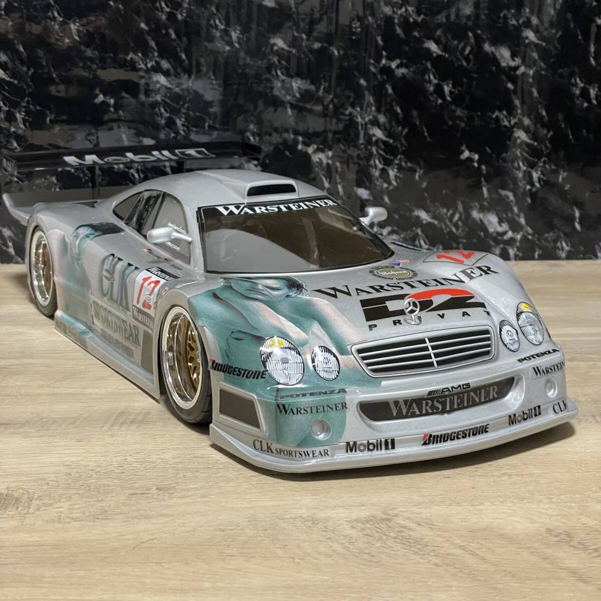タミヤ メルセデスベンツ clk gtrラジコンボディー 1/10 完成品 ボディ