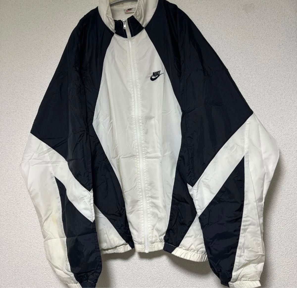 NIKE 90s 銀タグ 白タグ ナイロンジャケット ロゴ刺繍 ロゴ刻印