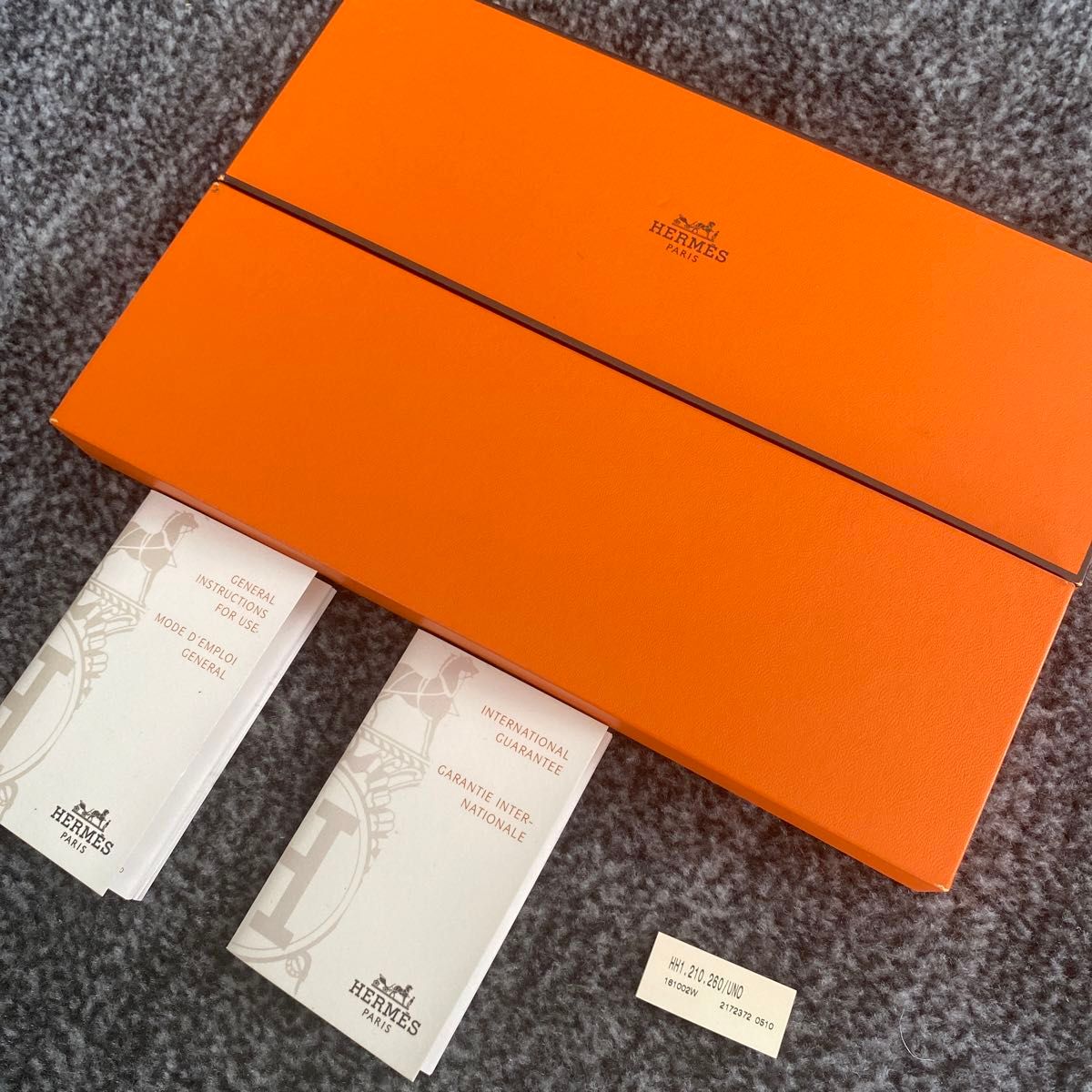 エルメス 空箱 説明書 タグ 時計ケース HERMES オレンジ 空き箱