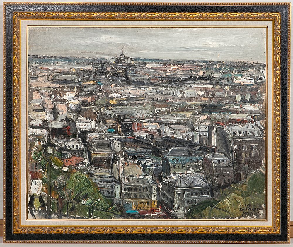 Yahoo!オークション - 【五】真作 近馬治 『モンマルトルからパリを望