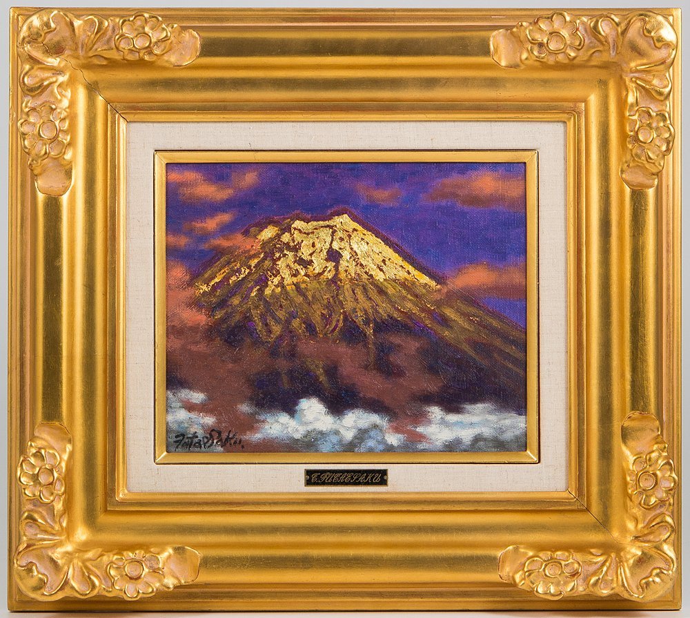 ☆真作☆ 文勝(ウンシュン) 無題 油絵 額付き 貴重作品 ☆真作☆ 文勝