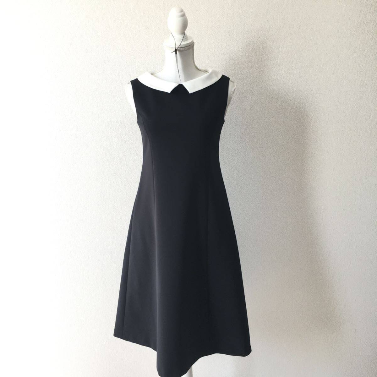 新作美品 FOXEY フォクシー 取り外せる白襟 洗える ロング ワンピース