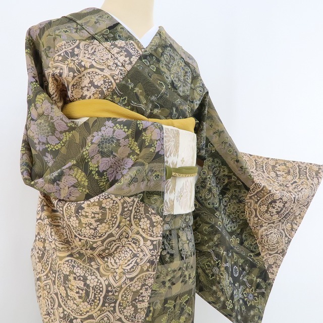 tomihisa 新品 前田仁仙 落款 更紗 着物“仁仙更紗の世界…誰をも虜に