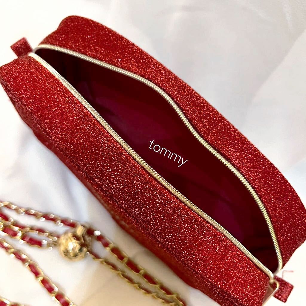 新品未使用 シャネル CHANELノベルティ 2way ポーチ チェーン