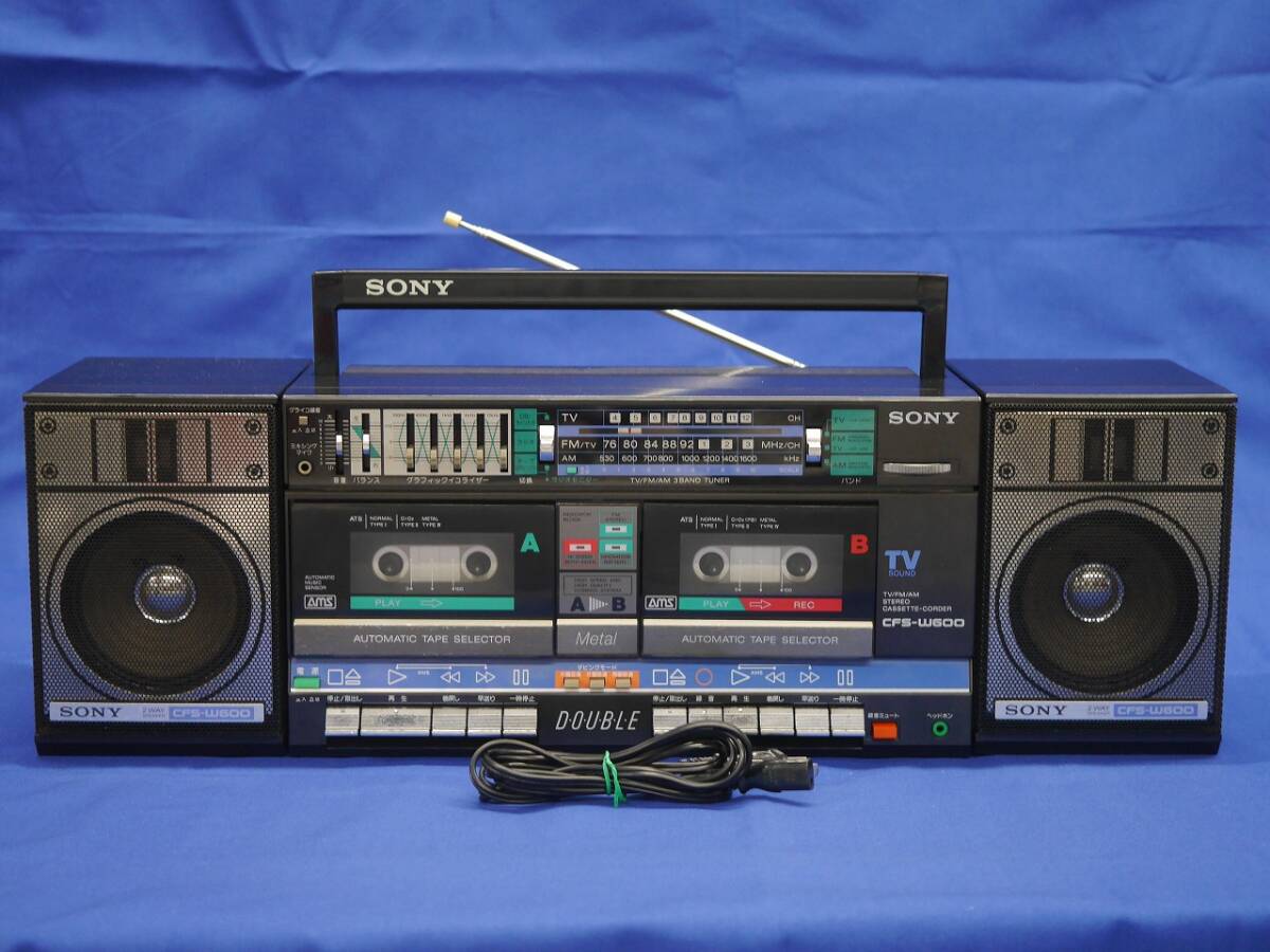 Yahoo!オークション - SONY CFS-W600 (B) W.キッド TV/FM/AM 3バンド
