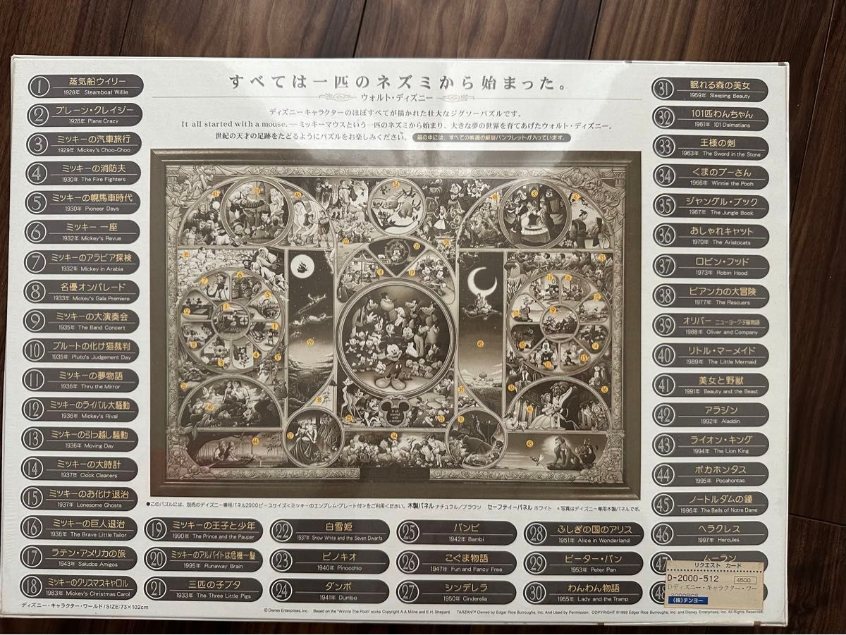 ジグソーパズル 2000ピース ディズニー D-2000-512｜Yahoo!フリマ（旧