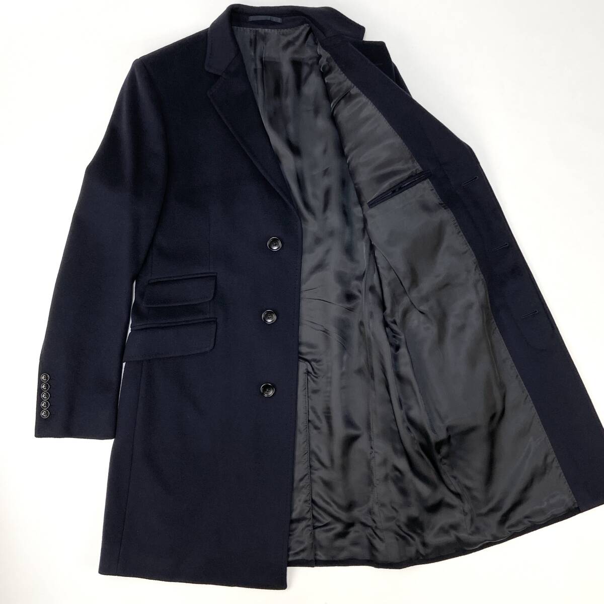 極美品 GUCCI / グッチ OVERCOAT / ダブルポケット ウールチェスター