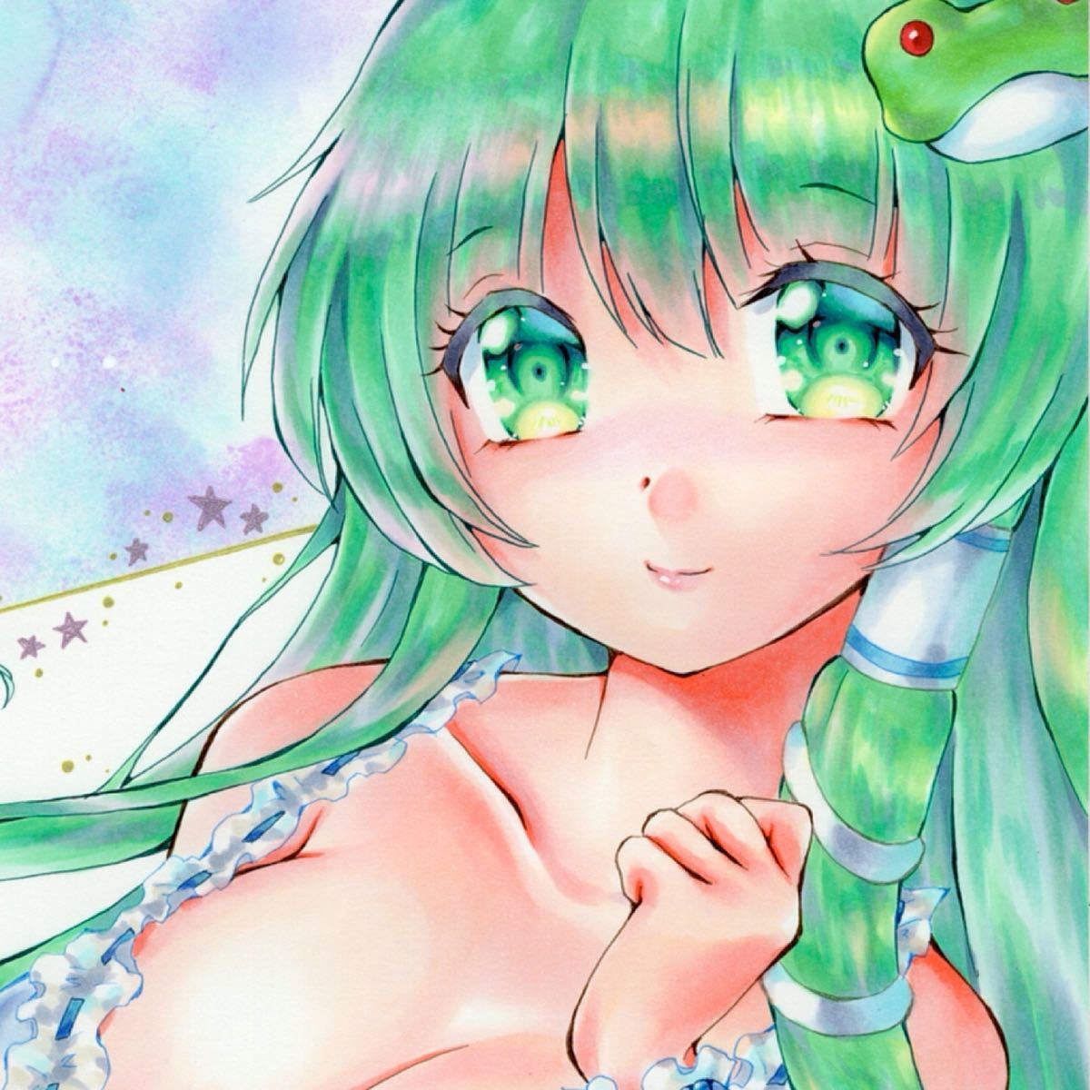 Yahoo!オークション - 同人手描きイラスト 東方Project 東風谷早苗 ベ