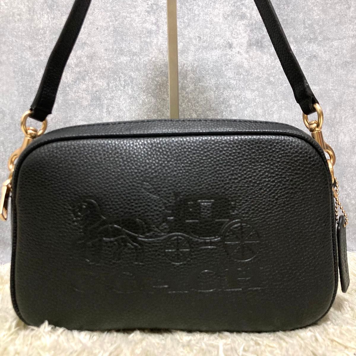極美品】COACH コーチ ショルダーバッグ レザー 型押し 大容量