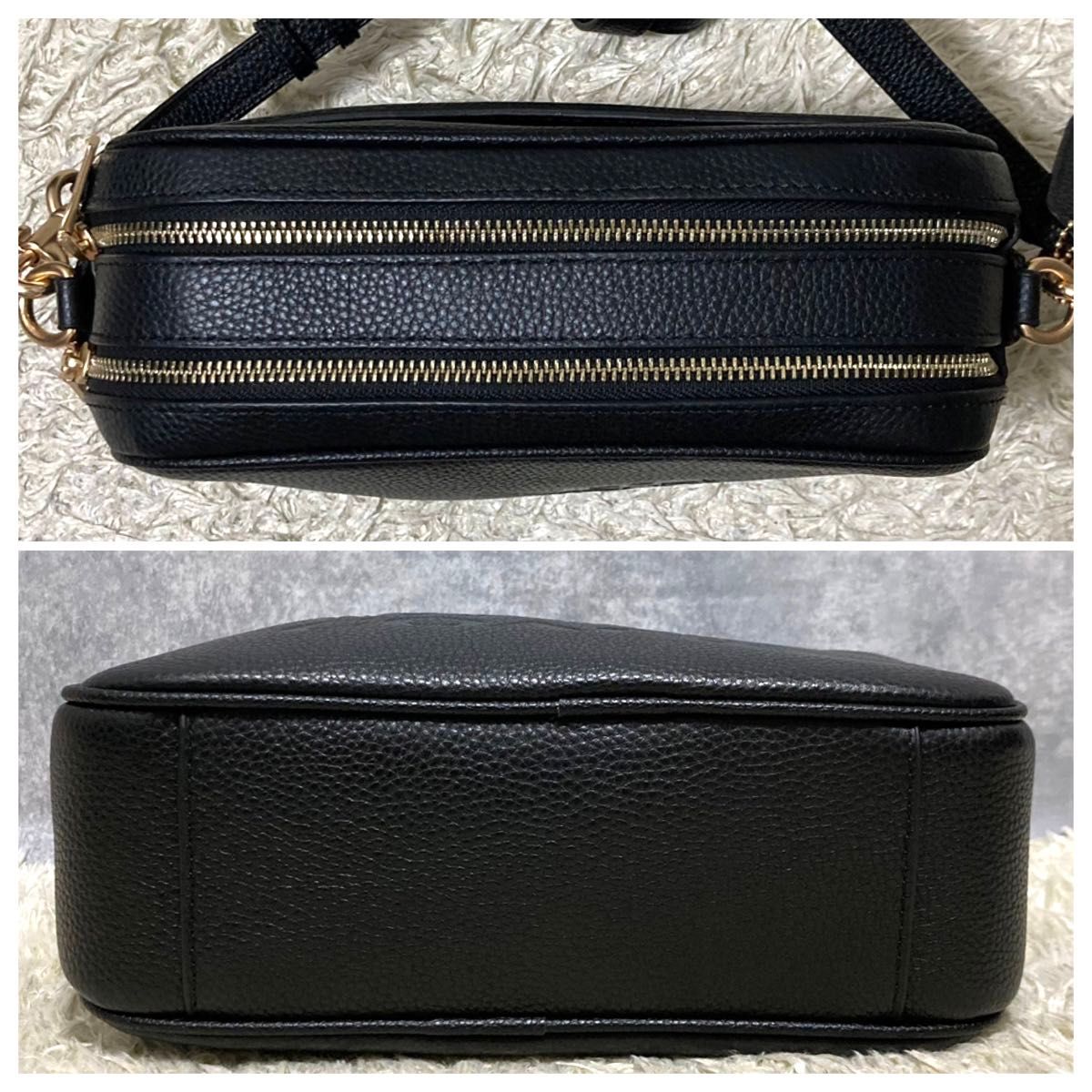 極美品】COACH コーチ ショルダーバッグ レザー 型押し 大容量