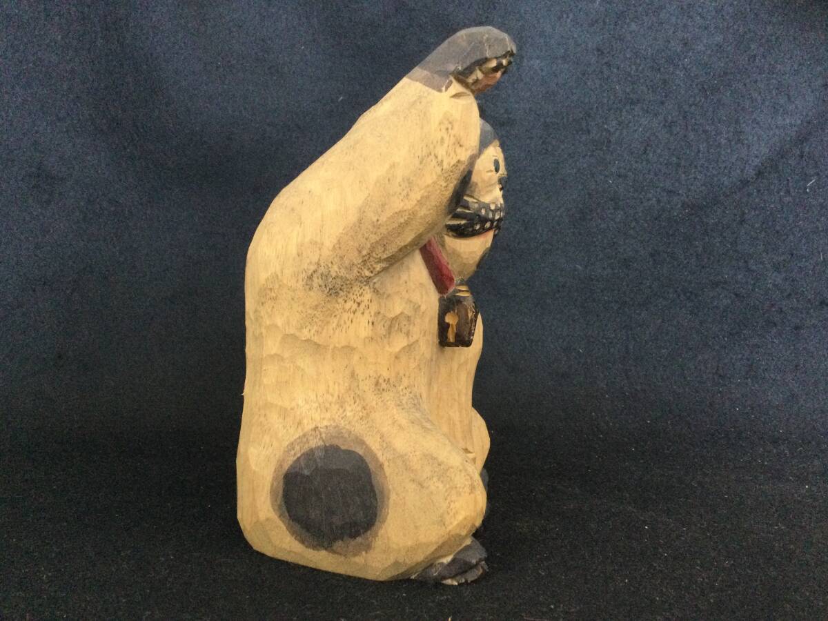 Yahoo!オークション - 招き猫/但馬木彫/松田一戯/木彫作家/彫刻/高さ15