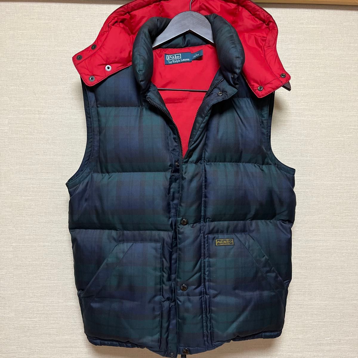 ポロ ラルフローレン Polo Ralph Lauren ダウンベスト 深緑チェック
