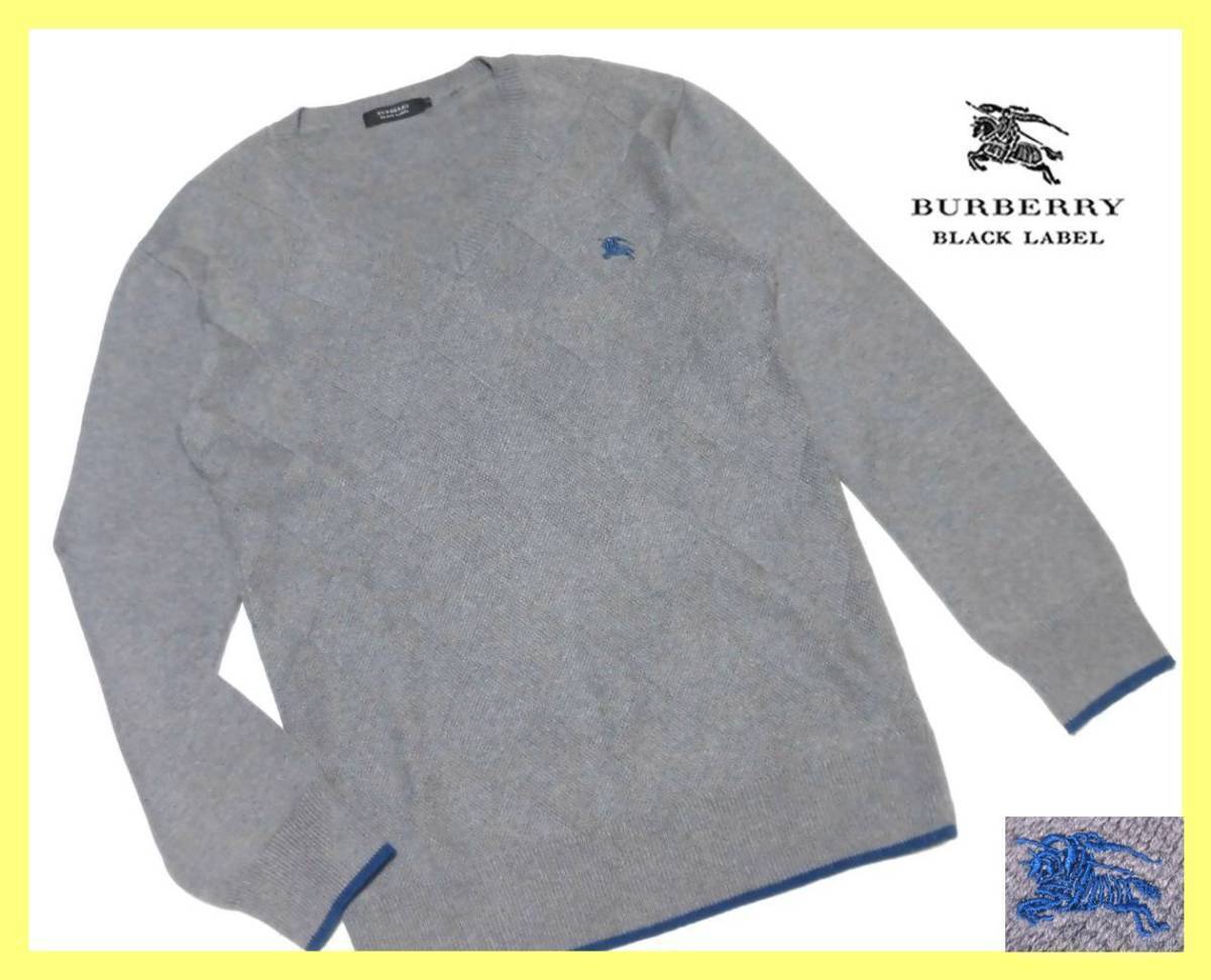 美品 バーバリーブラックレーベル BURBERRY BLACKLABEL ホース刺繍