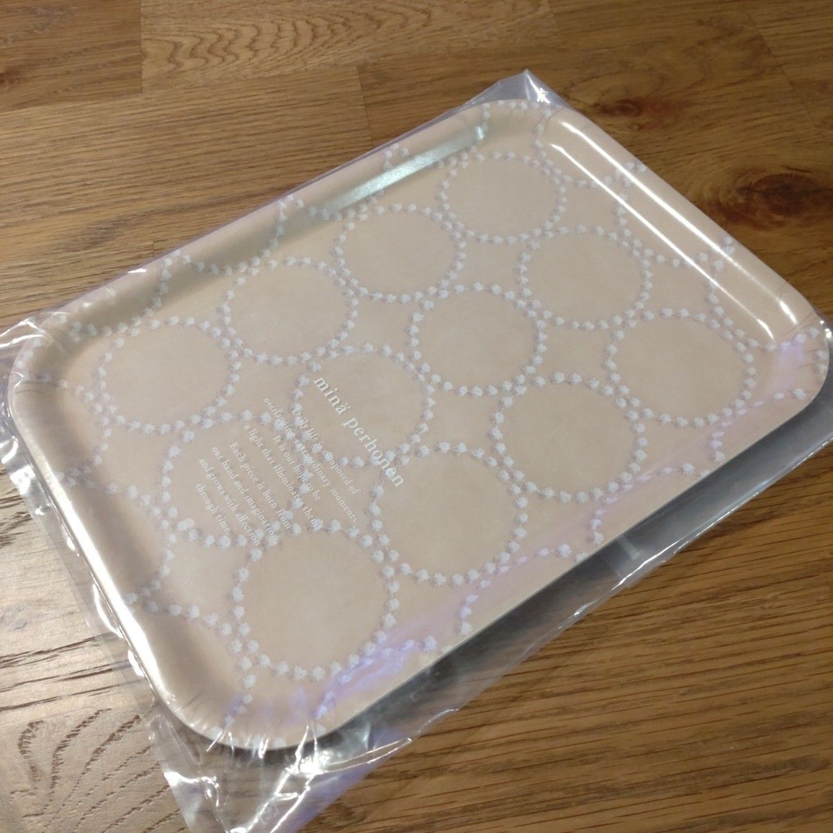 ミナペルホネン mina perhonen トレイ 小 タンバリン ベージュ ② mina