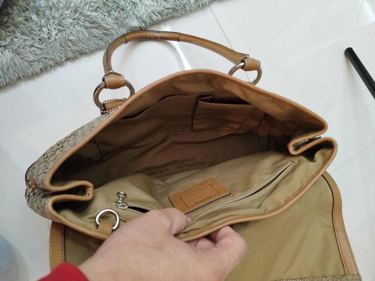 コーチ ソーホーミニシグネチャーフラップサッチェル ハンドバッグ