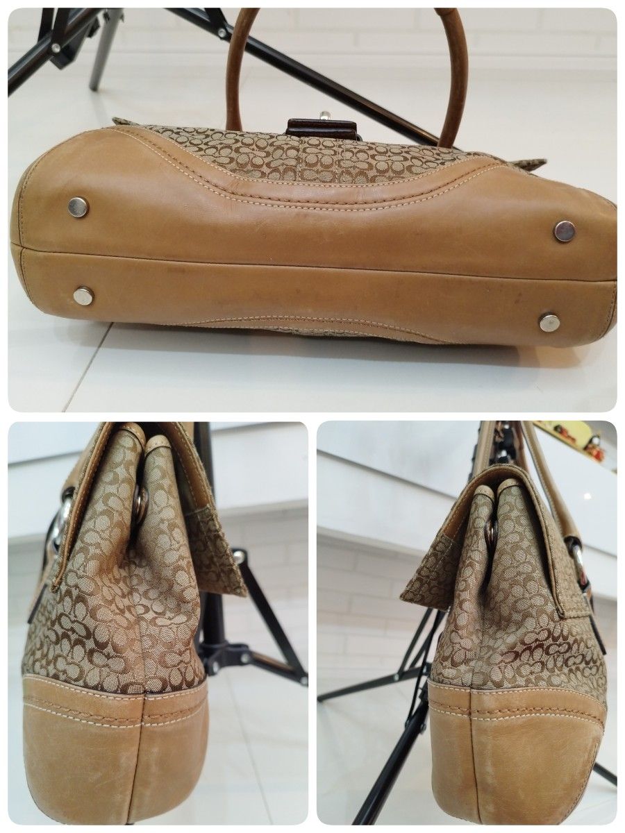 コーチ ソーホーミニシグネチャーフラップサッチェル ハンドバッグ