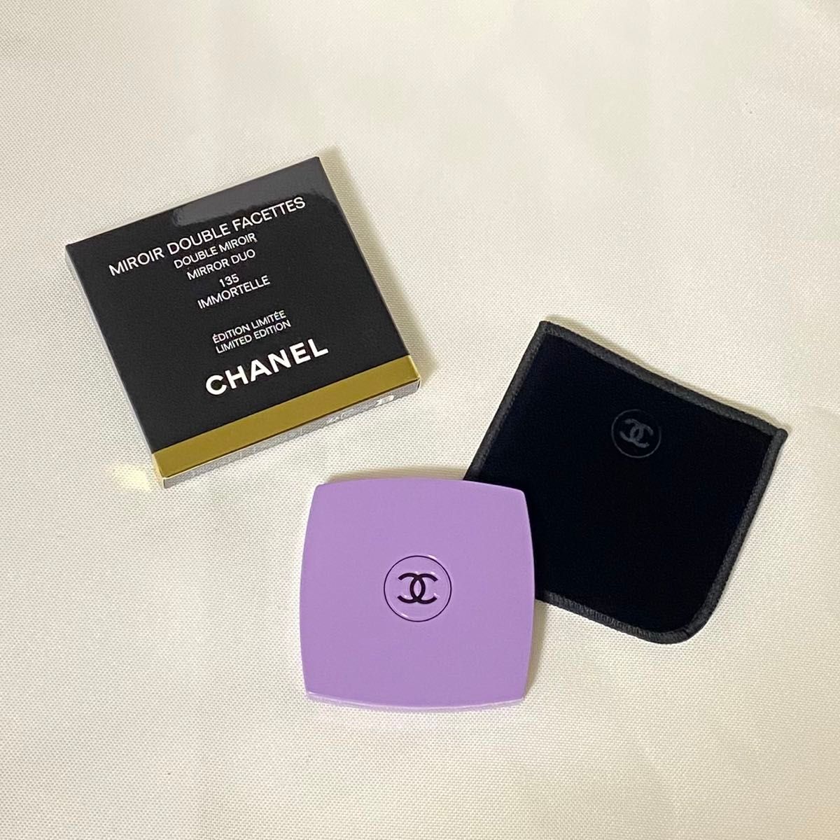 シャネル コンパクト ミラー イモーテル 135 パープル CHANEL 鏡 手鏡
