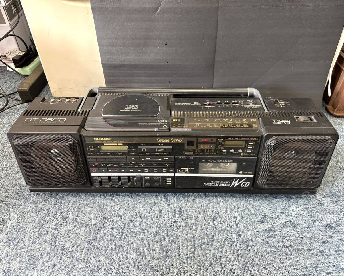 Yahoo!オークション - シャープ SHARP QT-35CD ラジカセ CD ダブルカセ