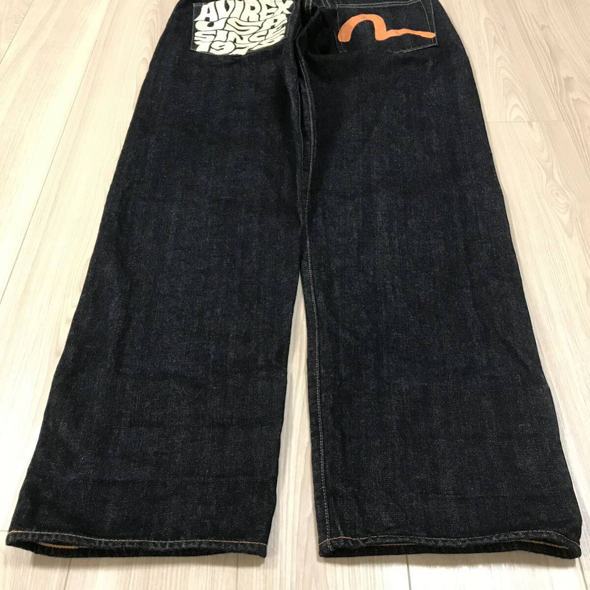 EVISU AVIREX DENIM PANTS USA JAPAN MA-1 36 30周年 アヴィレックス