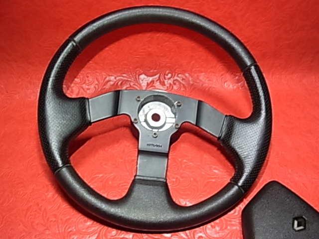 USED Renault クリオ ウイリアムズ レザー ステアリング 純正 ボス付