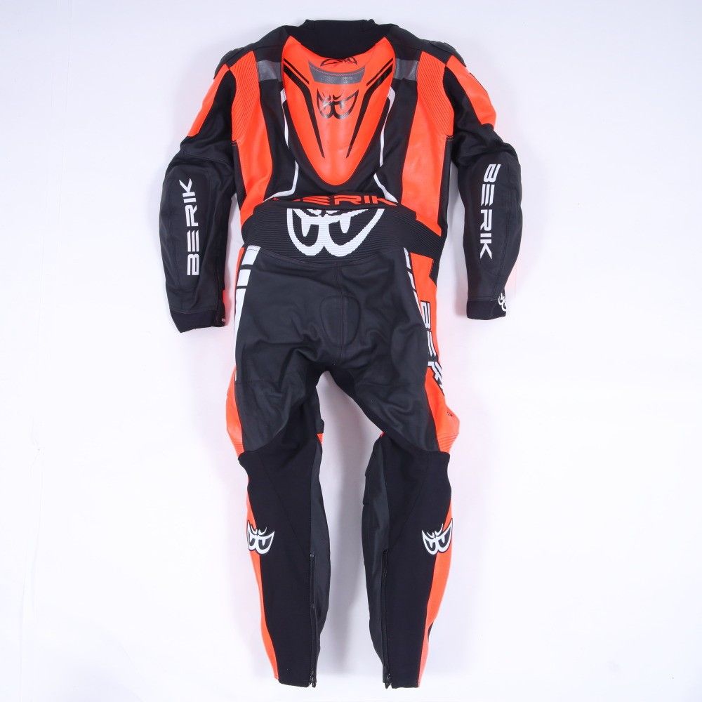 返品可 58 未使用/MFJ公認 LS1-171334-N-BK レザーツナギ 本革