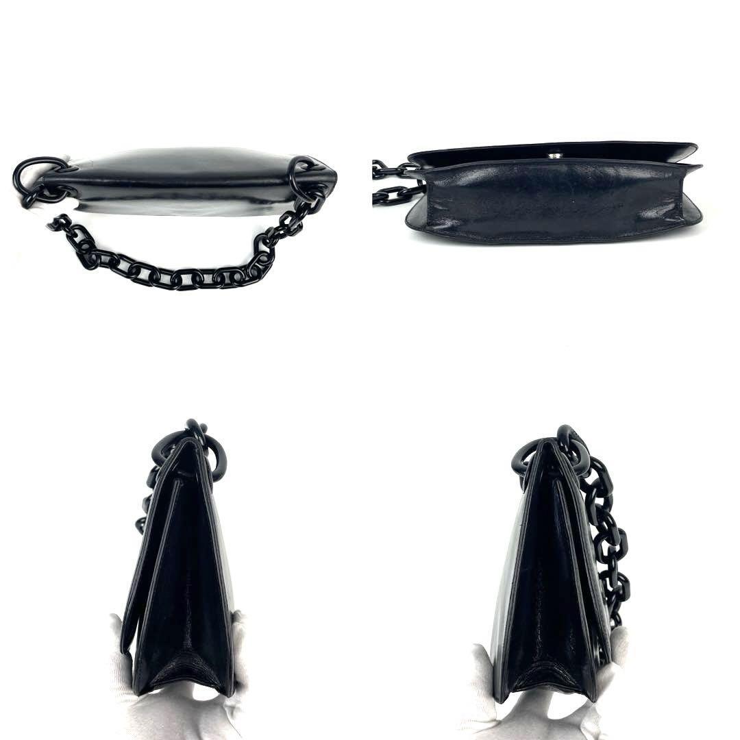 人気】PRADA プラダ ショルダーバッグ ロゴ型押し プラチェーン 白タグ