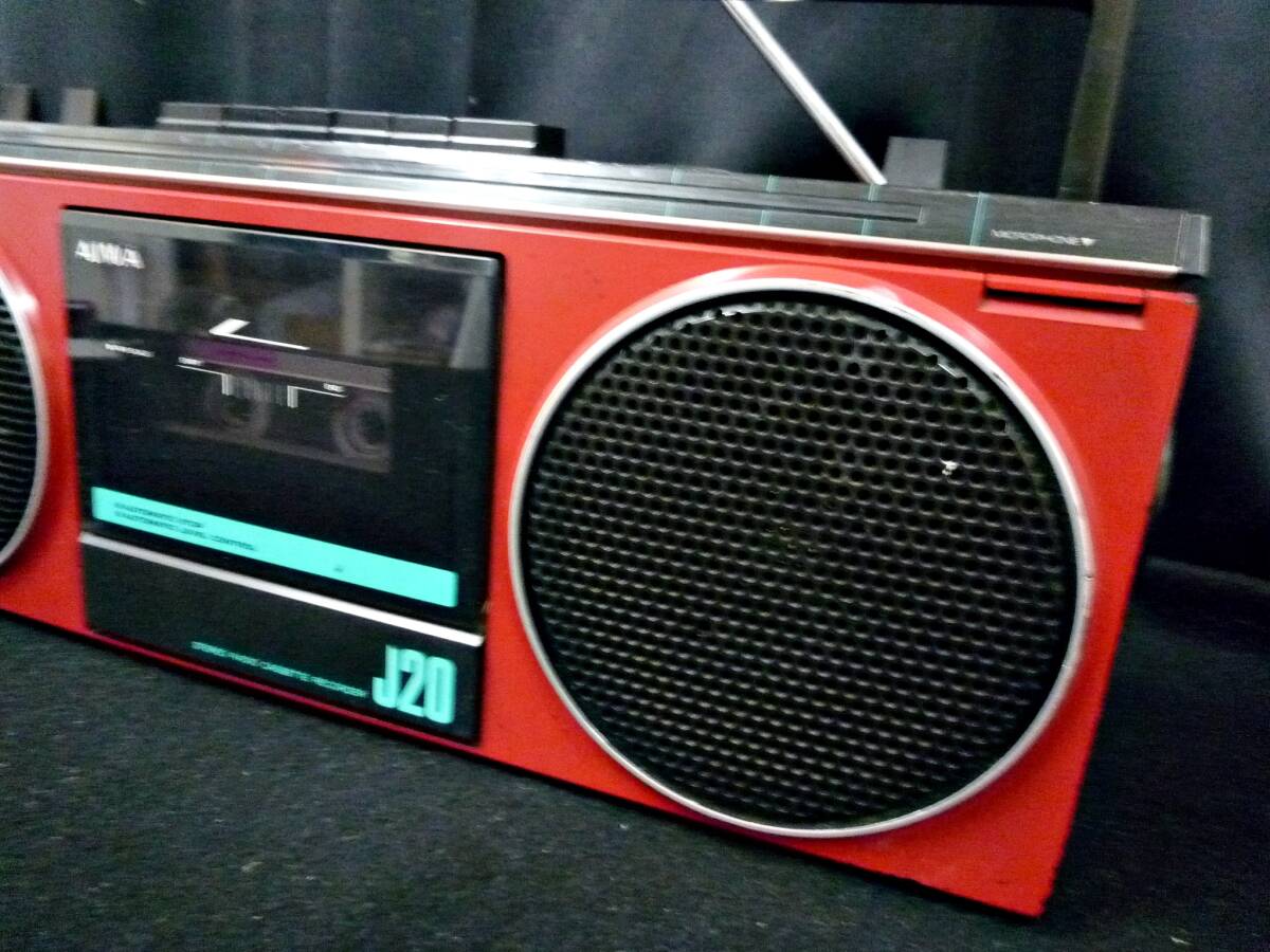 AIWA アイワ CS-J20 ラジカセ 赤 昭和レトロ Yahoo!オークション