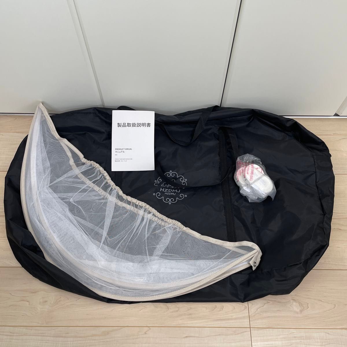 HZDMJ ベビーベッド 2023年型 カーキ ベージュ 添い寝 コンパクト