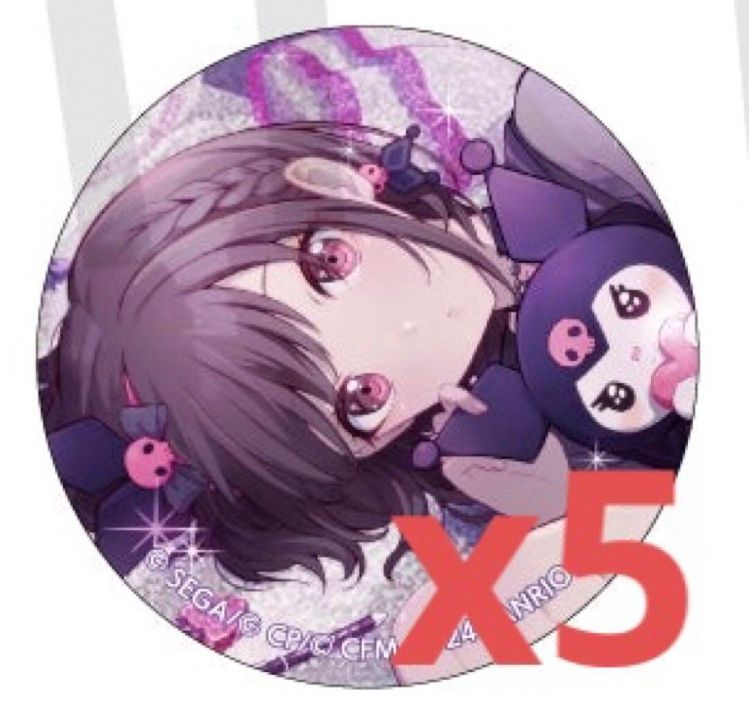 プロセカ 東雲絵名 クロミ サンリオコラボ グリッター缶バッジ｜Yahoo