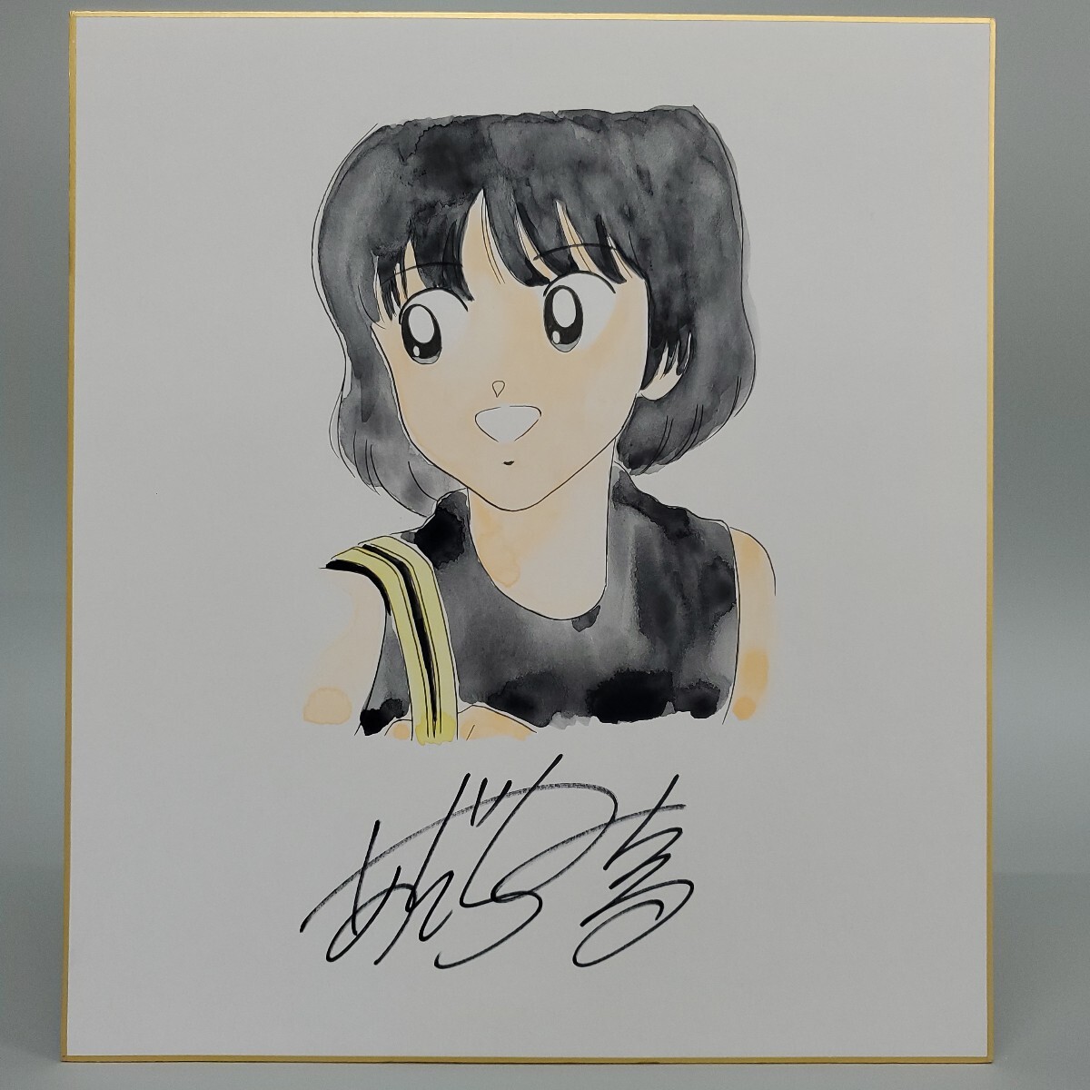 Yahoo!オークション - あだち充 タッチ 浅倉南 水彩 サイン 色紙 模写