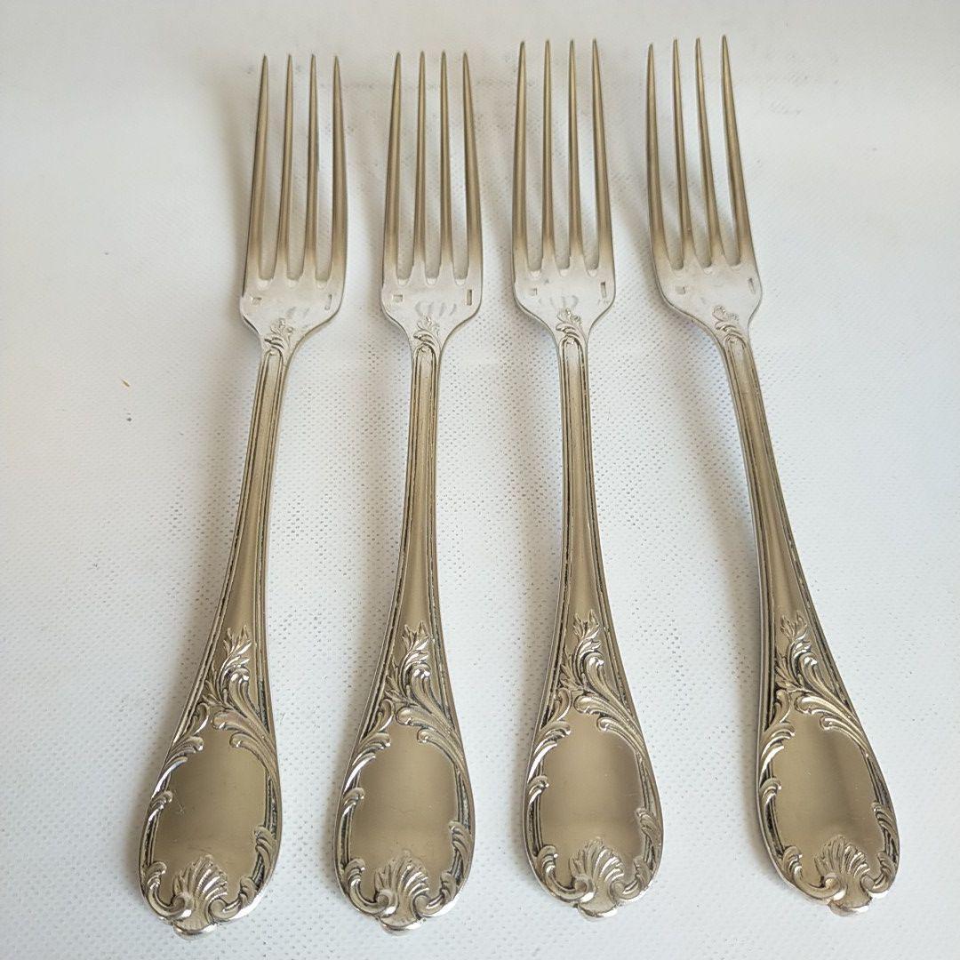 クリストフル Christofle デザートフォーク 4本 マルリー モノグラム