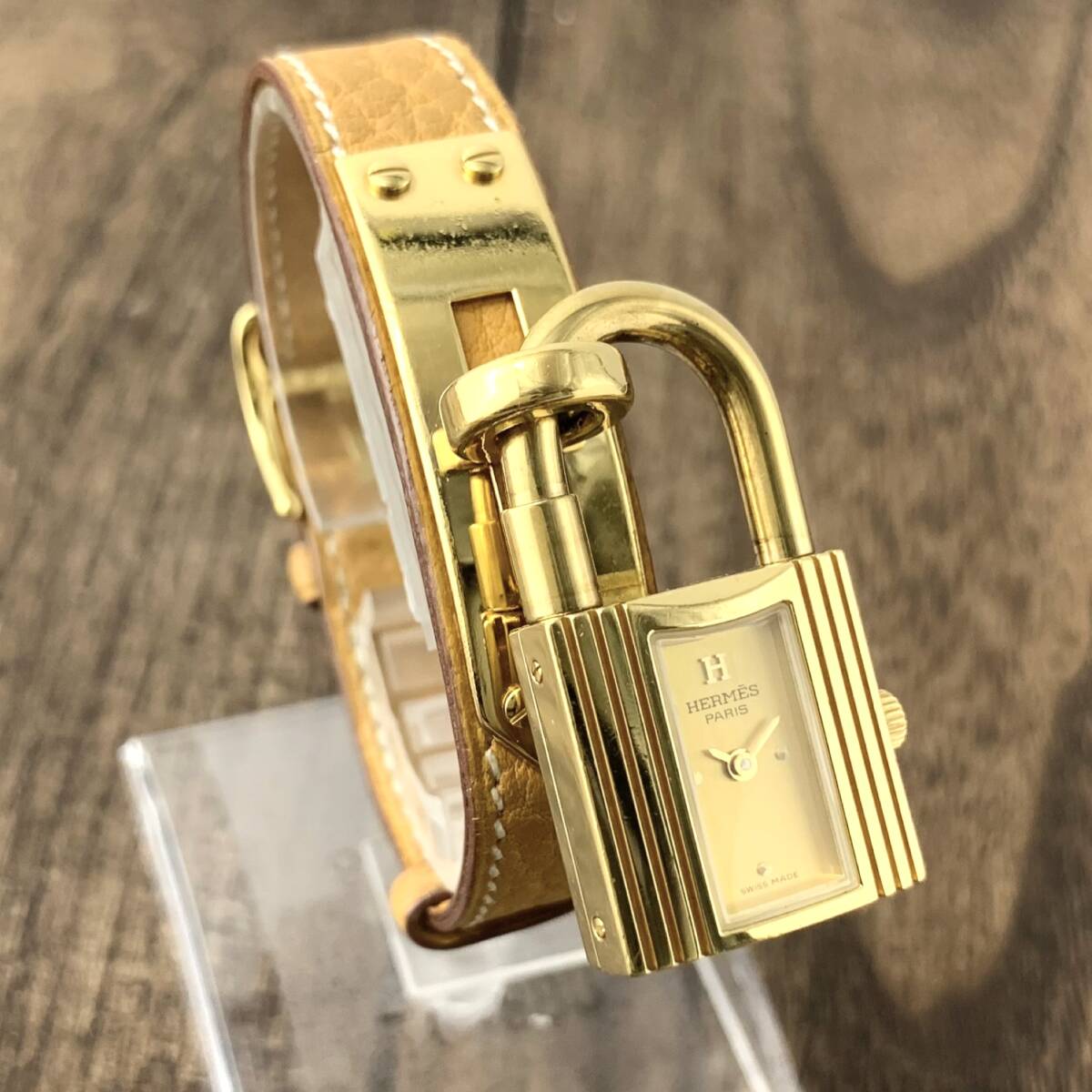 箱付＆保証書付 エルメス/HERMES ケリーウォッチ 南京錠 レディース