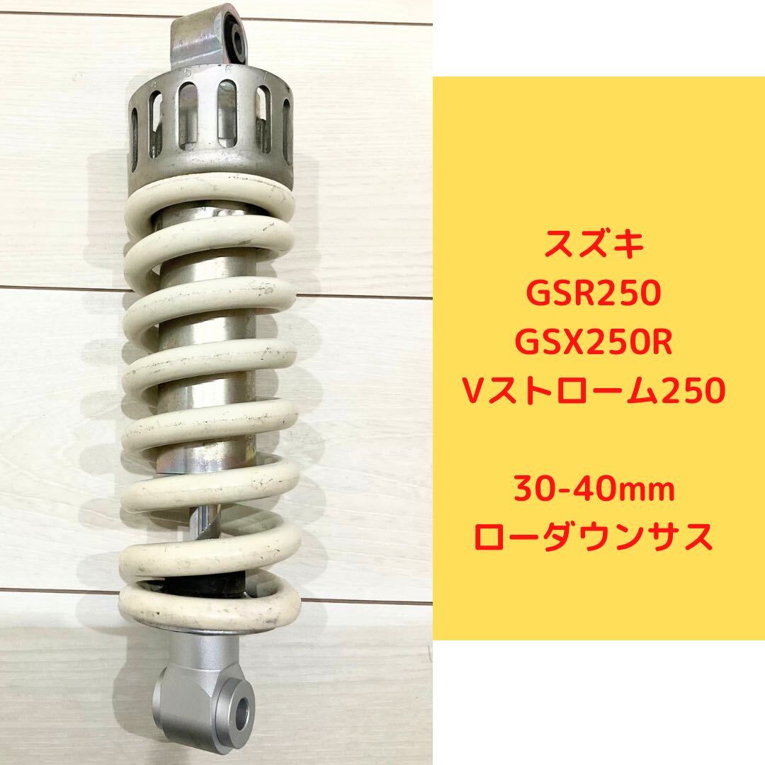 スズキ GSX250R/Vストローム250/GSR250 30mmローダウンサス リア