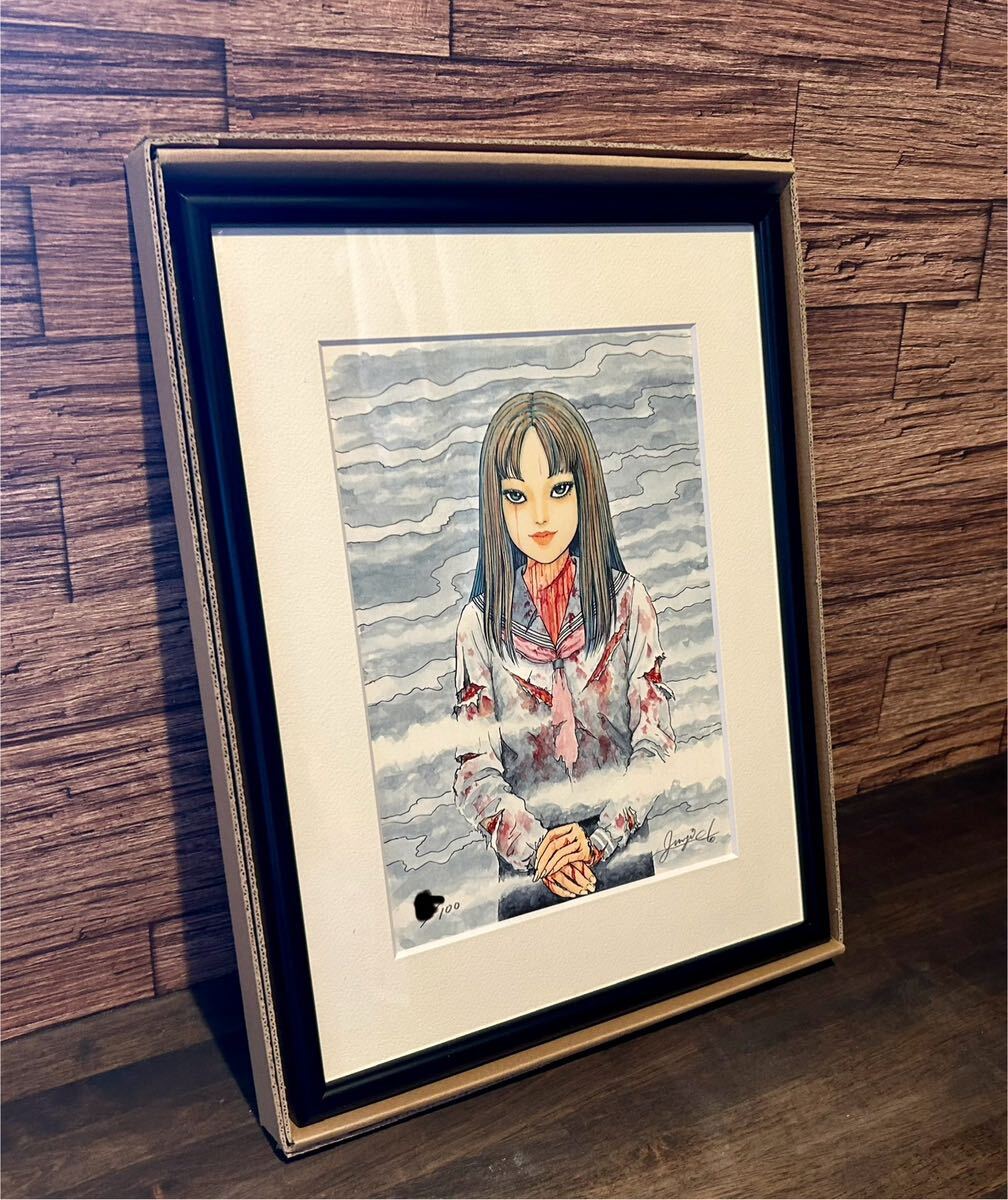 未使用品 伊藤潤二 直筆サイン入り複製原画 富江 シリアルナンバー入り