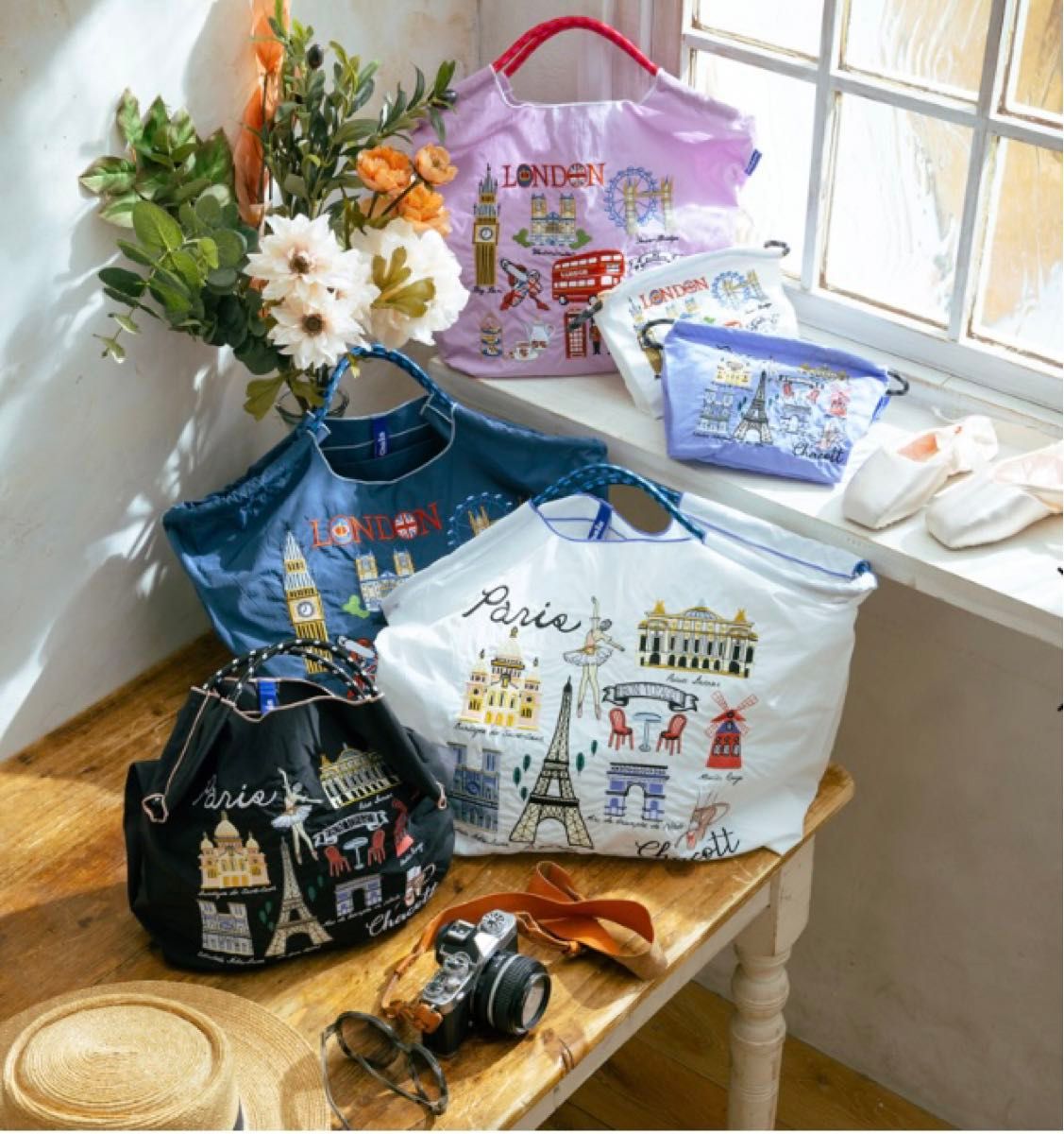 チャコット ボールアンドチェーン ロンドン柄 LONDONトートバッグ L