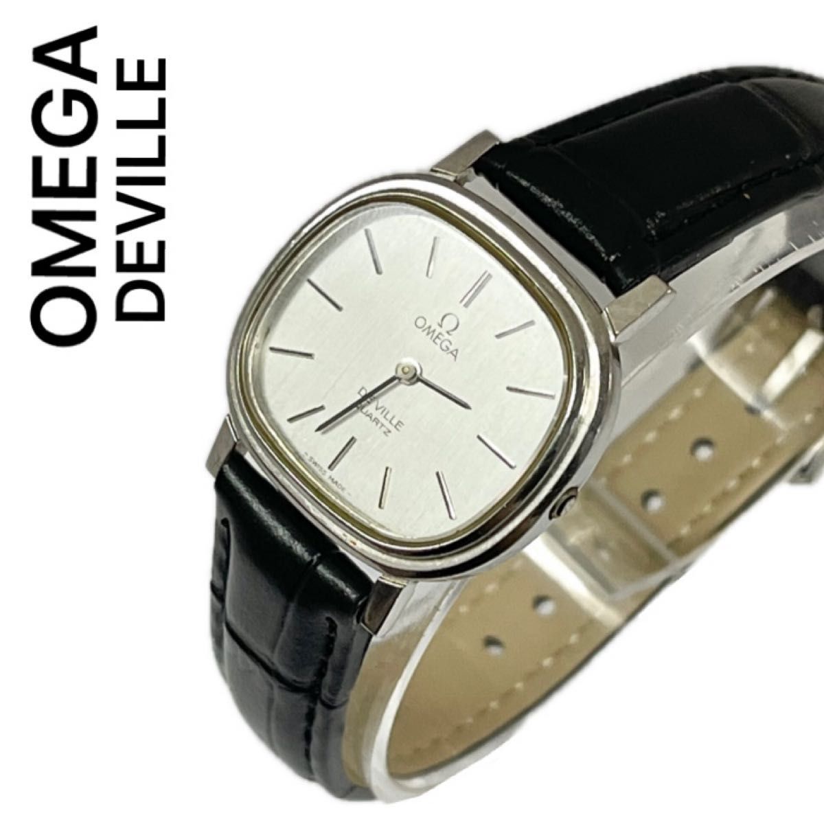 稼働 OMEGA DEVILLE プッシュボタン レディースクォーツ オメガ デビル