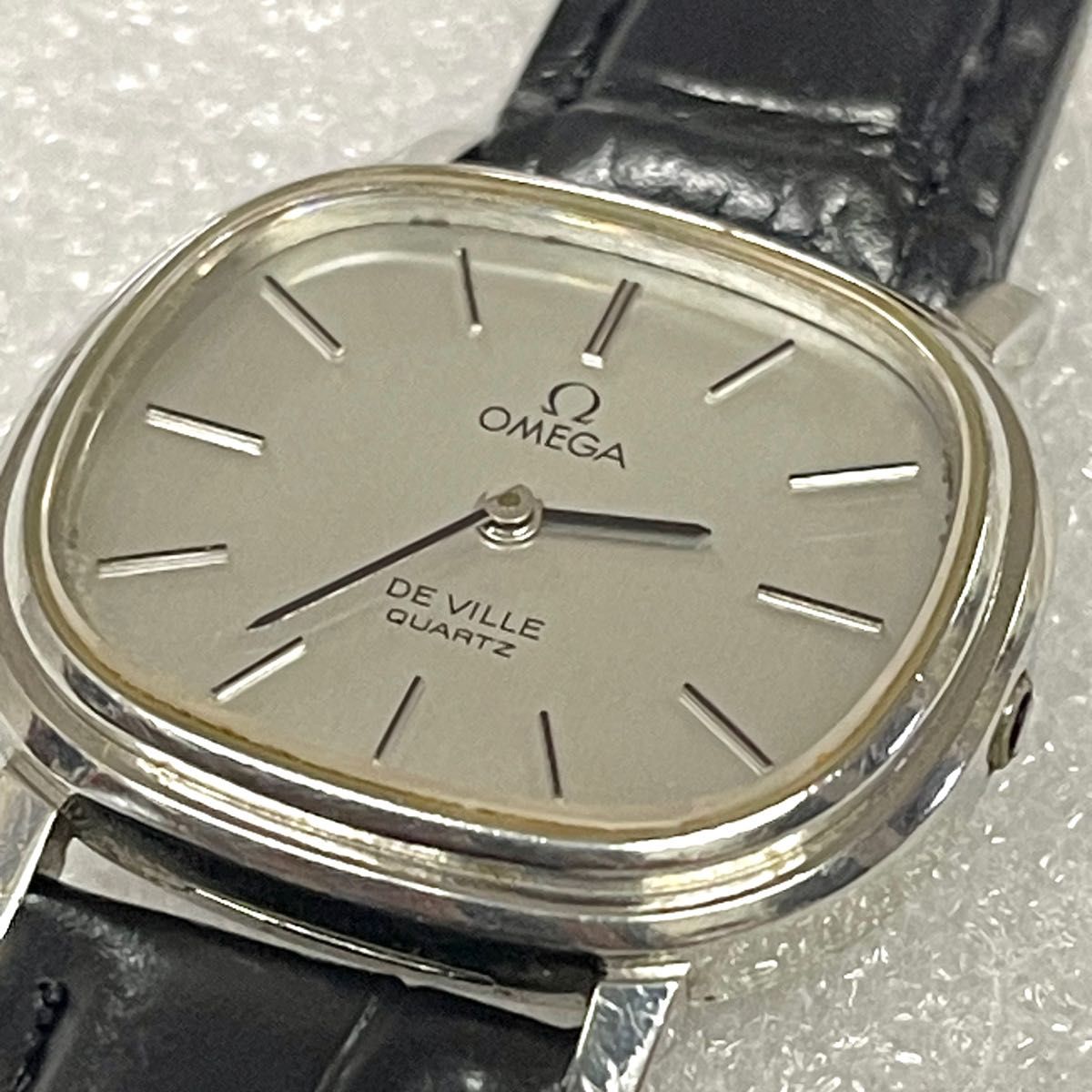 稼働 OMEGA DEVILLE プッシュボタン レディースクォーツ オメガ デビル