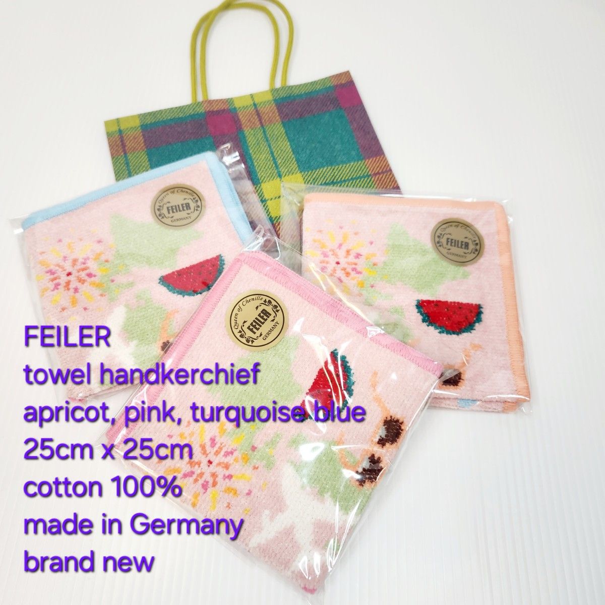 フェイラー 伊勢丹 羽田ストアオリジナルハンカチ 3色セット｜Yahoo