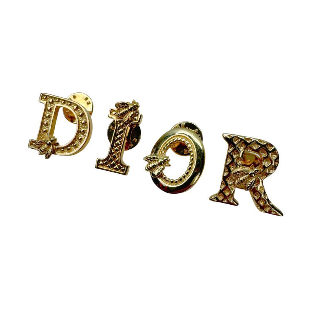 希少 クリスチャンディオール ピンブローチ ロゴ アルファベット 蜂