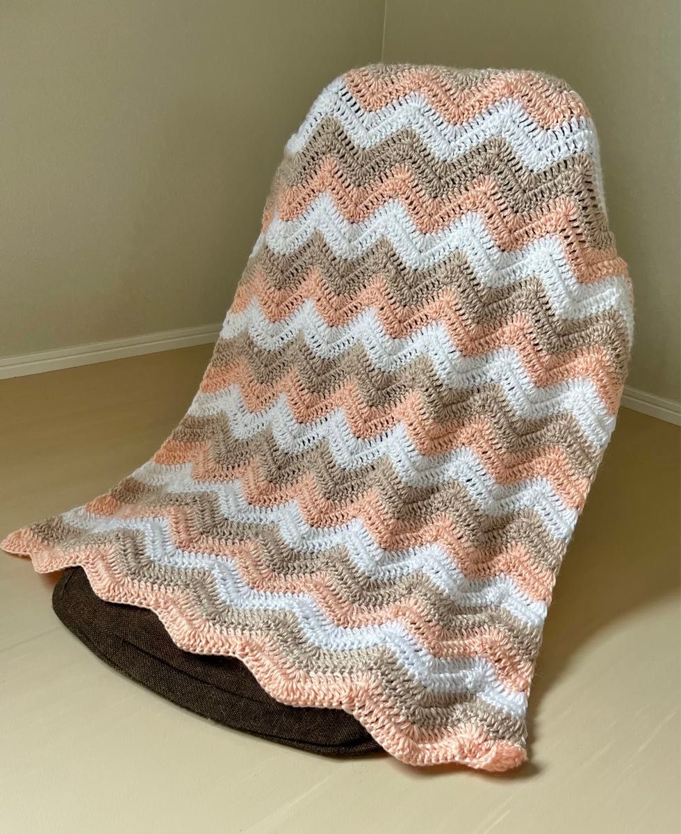手編みブランケット 膝掛け マルチカバー｜Yahoo!フリマ（旧PayPayフリマ）