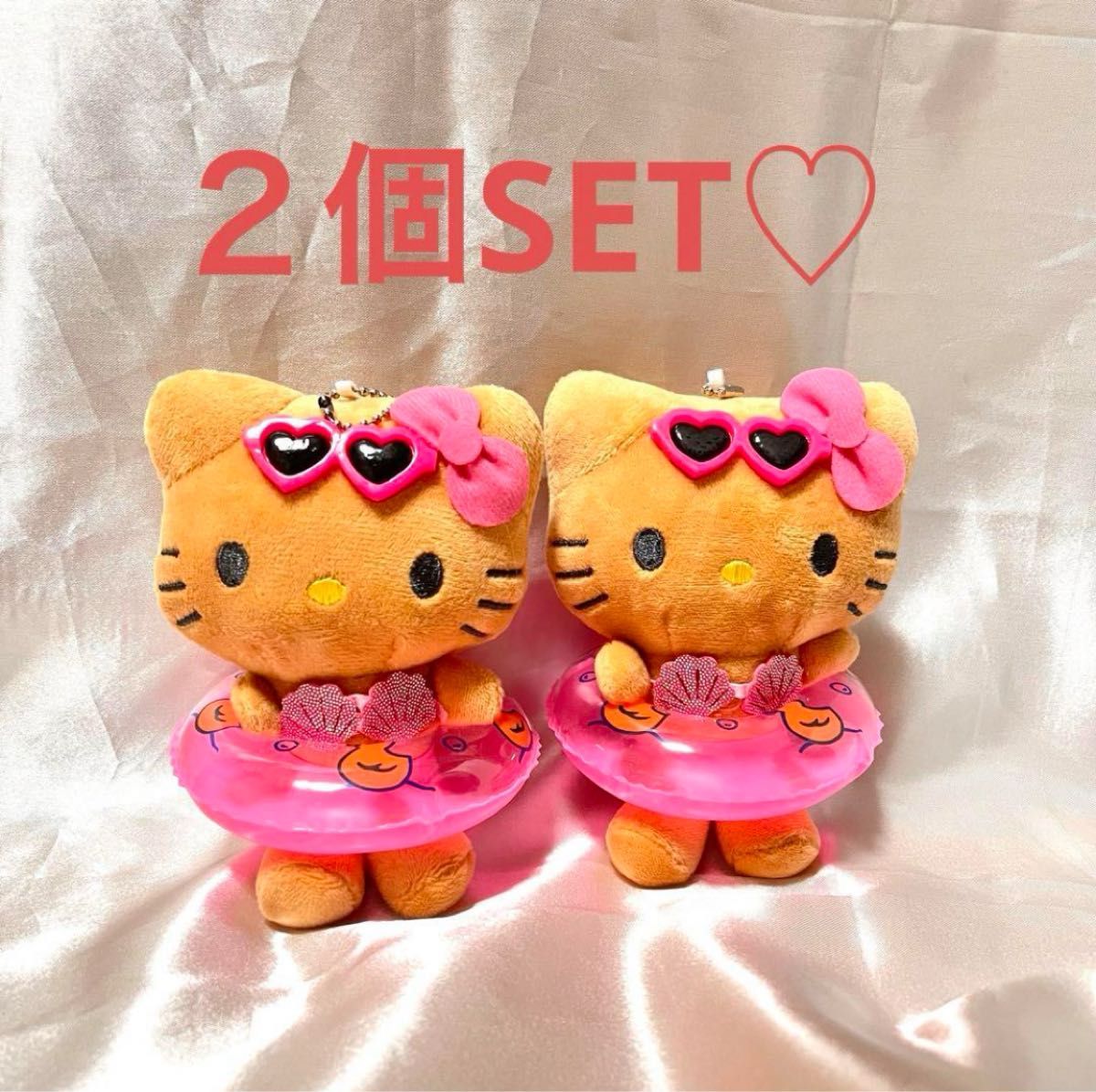 ハローキティ ガングロキティ マスコット 日焼けキティ ぬいぐるみ