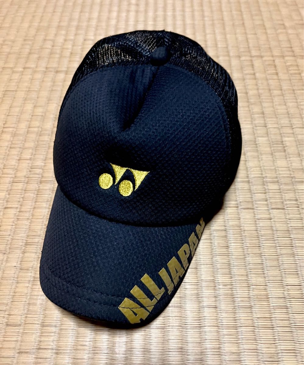 黒 金 ヨネックスALLJAPAN インターハイ限定キャップ帽子オール