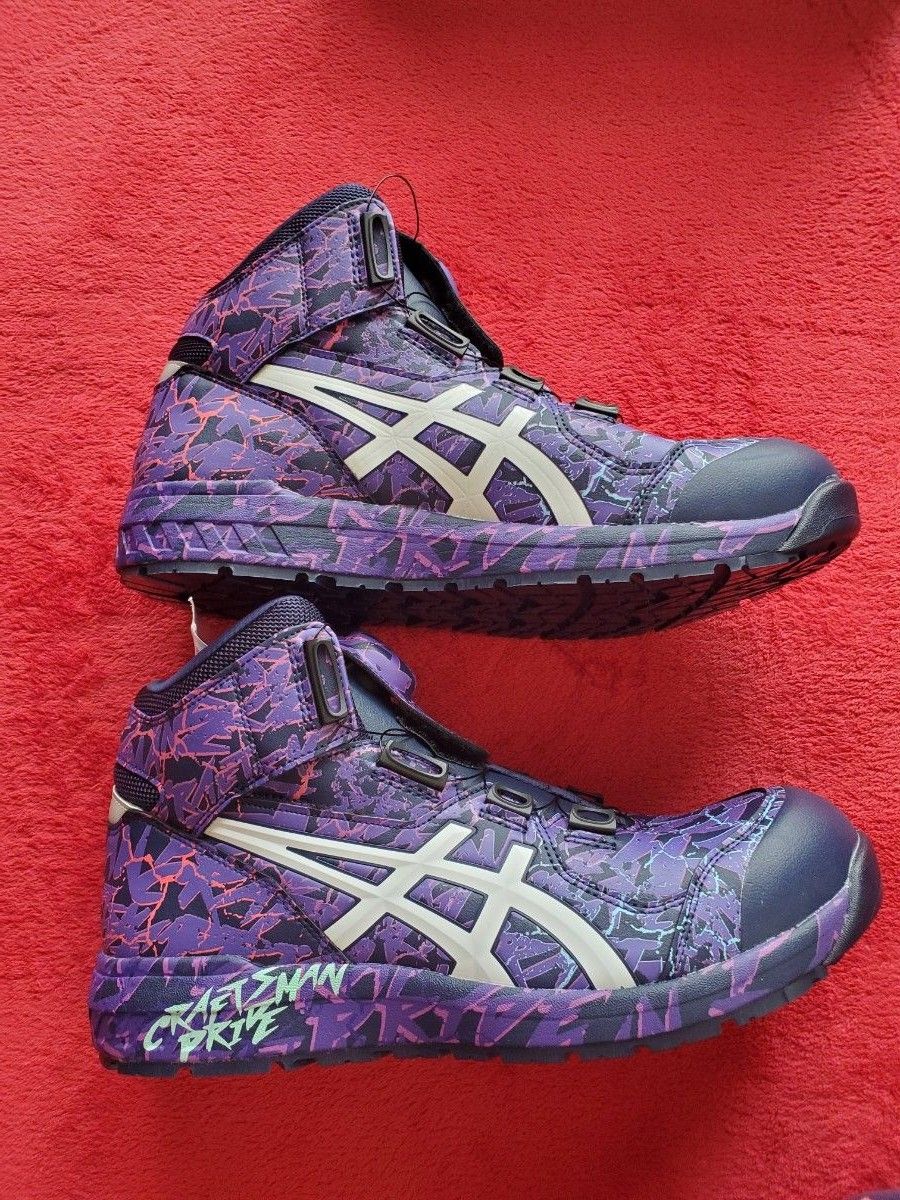 未使用)アシックス 安全靴 限定色 ウィンジョブ CP304 BOA MAGMA