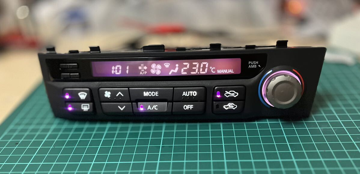 R34 スカイライン エアコン パネル 前期型 カスタム品 (hr34 er34