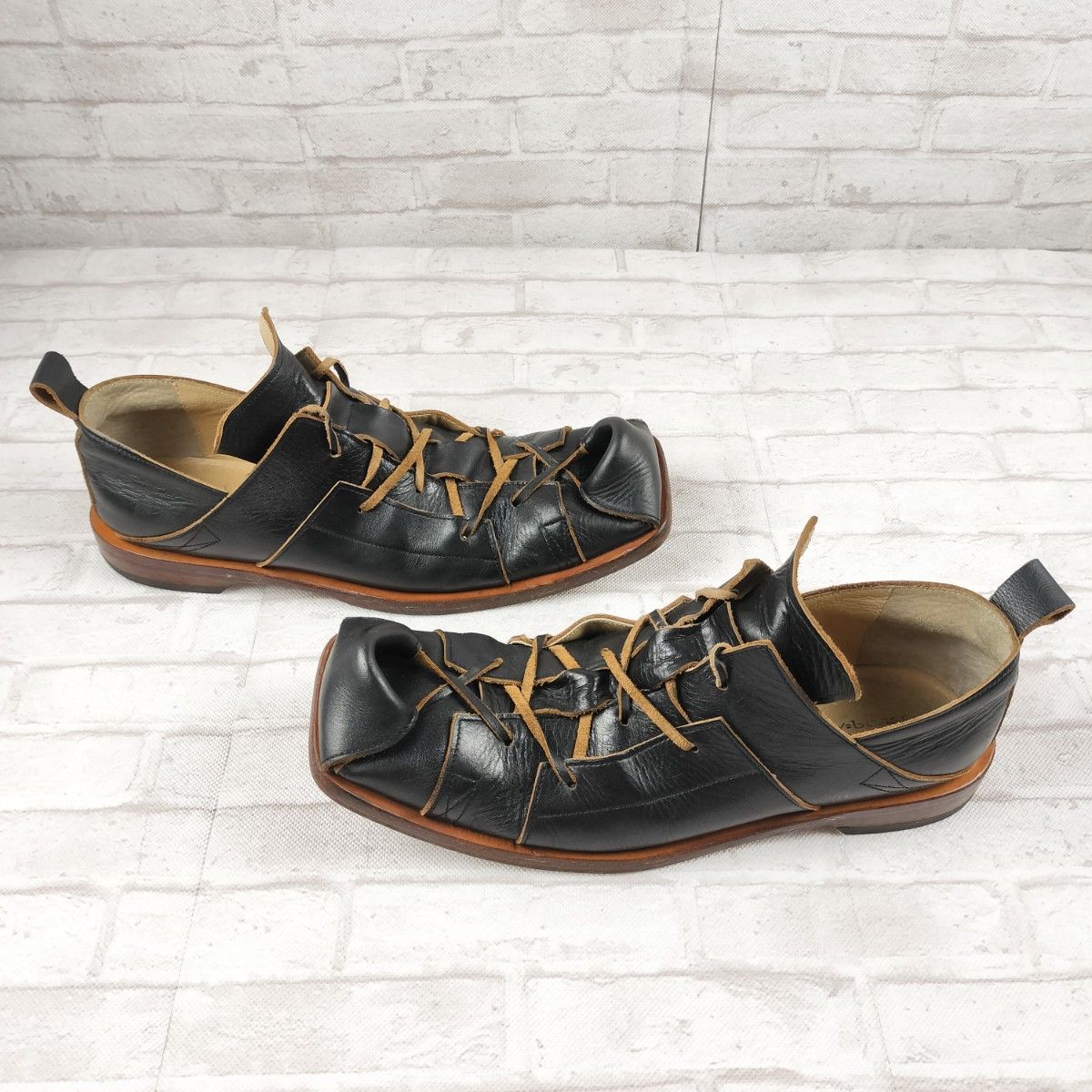 beauty beast 巻き靴 ビューティビースト ブラックレザー シューズ